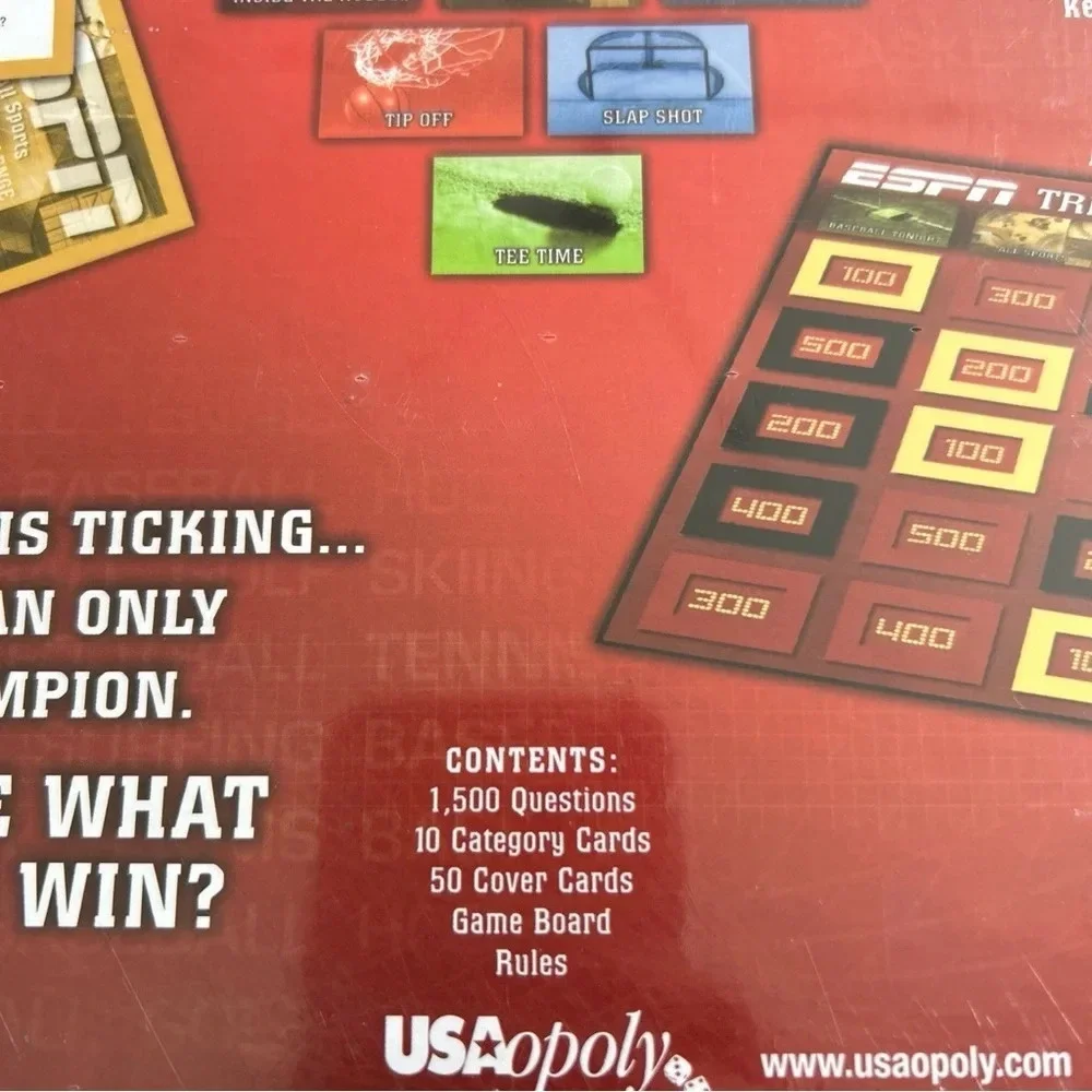 ESPN all sports trivia challenge game 1500 questions Ages 13 and up 2-6 players